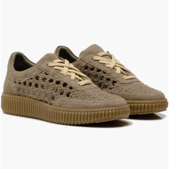 Free People Shoes - NEW Free People Wimberly Woven Sneaker Size 9.5 Moon Rock Suede